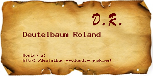 Deutelbaum Roland névjegykártya